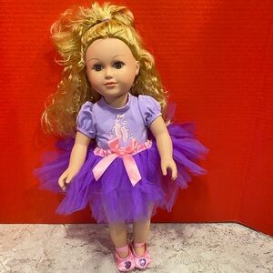 My Life Blonde Hair Doll With Freckles/Poseable 18”Doll